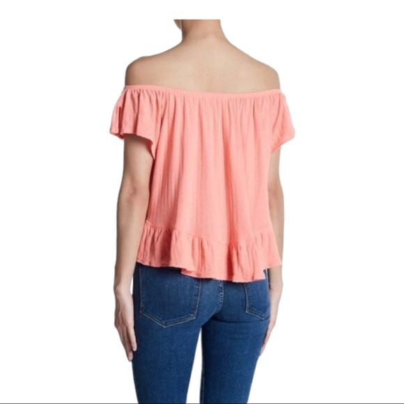 We The Free Womens Mint Julep Butterfly Sleeves Peplum Button-Down Top XS - Picture 2 of 9